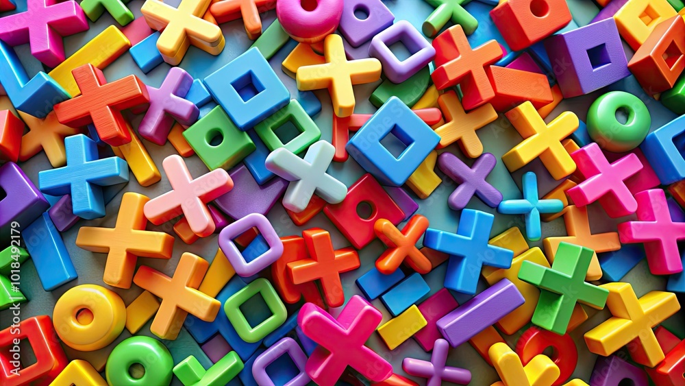 Fototapeta premium Explore a rich array of mathematical symbols designed for educational and creative purposes, ideal for enhancing visual learning and inspiring artistic innovation across multiple domains.