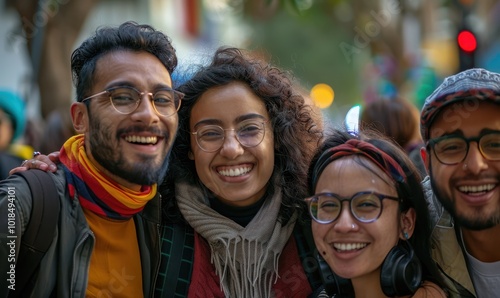 Happy friends enjoying time together while studying abroad in a program