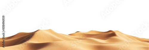 Collection set of desert dunes isolated on transparent or white background, png