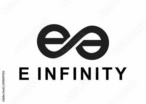 letter e infinity logo, design, vector, illustration, creative icon, template