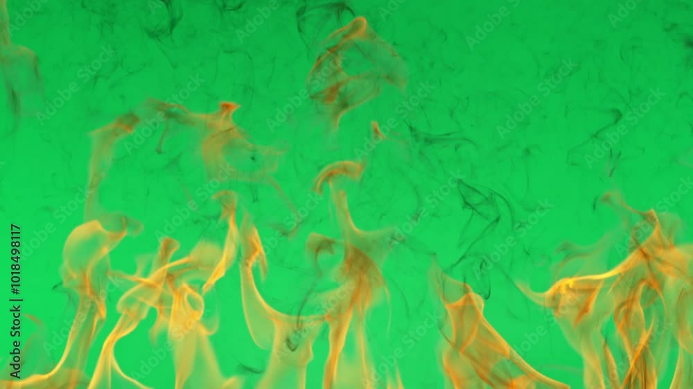 Super slow motion of fire flames on green screen background. Filmed on high speed cinema camera at 1000 fps Super slow motion of fire flames on green screen background. Filmed on high speed cinema camera at 1000 fps