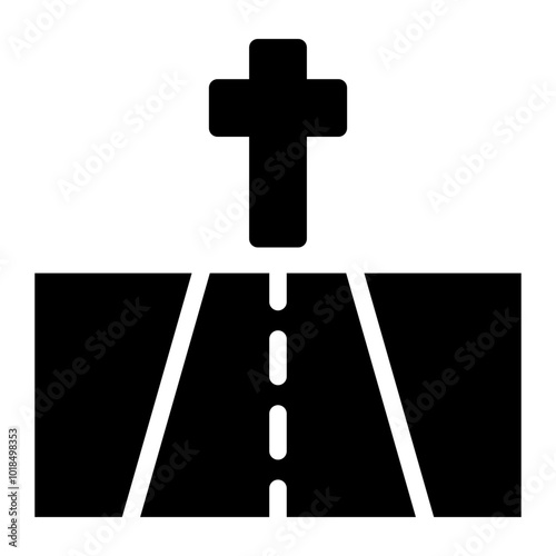 road glyph icon