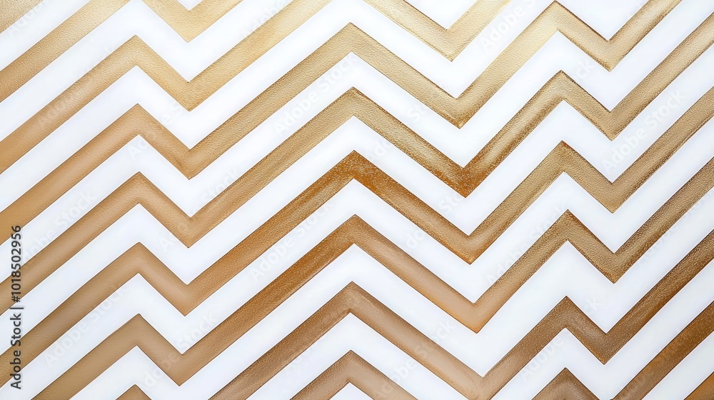 Minimalist zigzag lines in soft gold, evenly spaced on a white backdrop for a clean, modern look