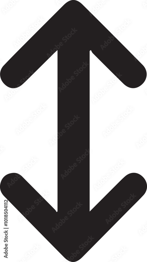 black and white arrow and download icon silhouette vector art of illustration
