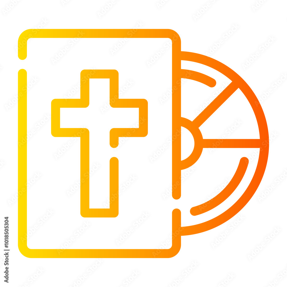 Obraz premium compact disc gradient icon