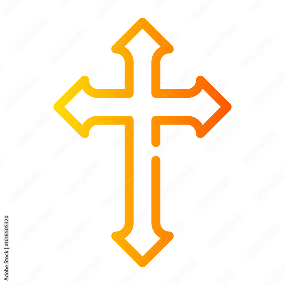 Obraz premium cross gradient icon
