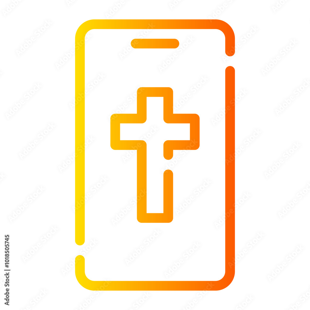 Obraz premium smartphone gradient icon