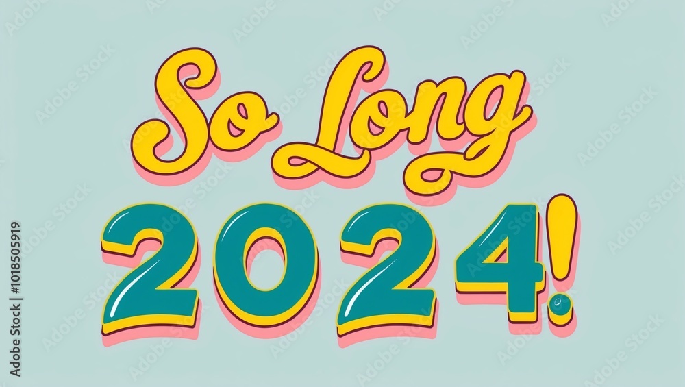 Vibrant Farewell to 2024 in Colorful Design Vibrant Farewell to 2024 in Colorful Design