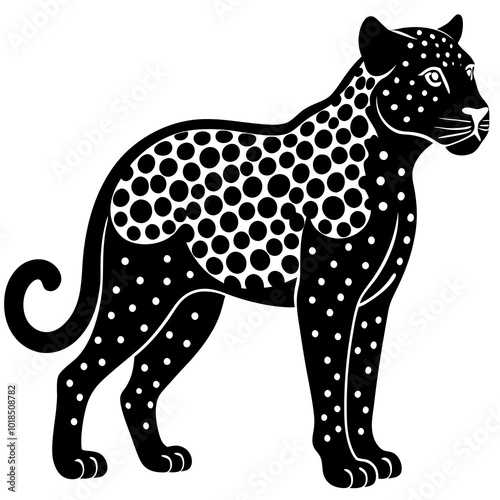  Leopard silhouette vector illustration  photo