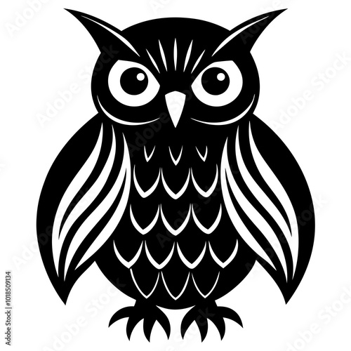 Owl silhouette vector illustration  photo