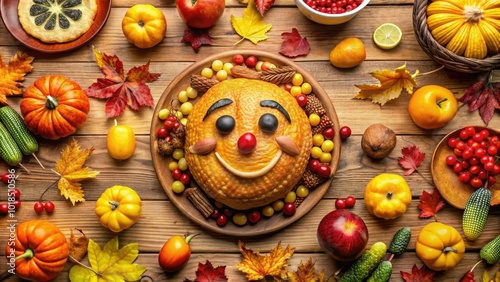 Joyful Thanksgiving celebrations abound with vibrant emojis, festive decorations, and warm autumn vibes, creating a cheerful atmosphere filled with gratitude and togetherness this holiday season.