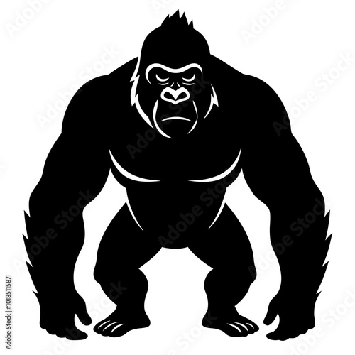  Gorilla silhouette vector illustration  photo