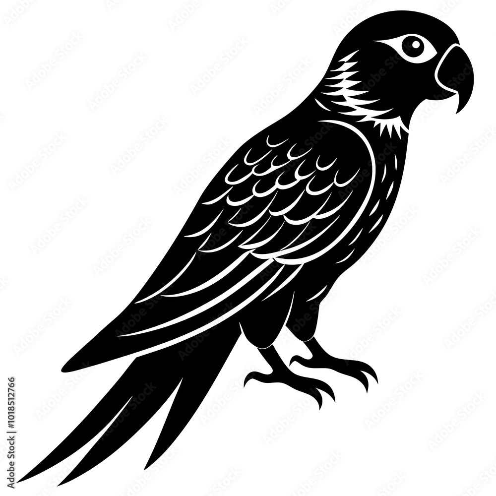 Parrot silhouette vector illustration Parrot silhouette vector illustration