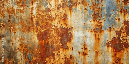 Old rusted metal texture with peeling paint and scratches , rust, decay, weathered, aged, vintage, corroded, grunge