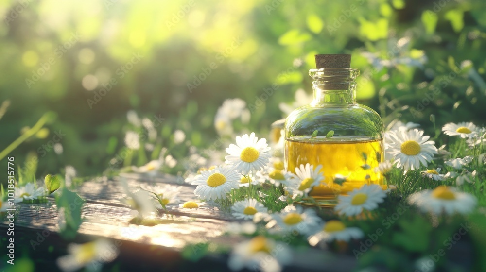 Chamomile Essential Oil in Nature Chamomile Essential Oil in Nature