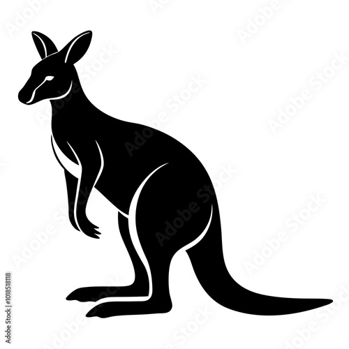 Kangaroo silhouette vector illustration  photo