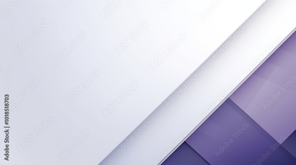 Abstract geometric background with white and purple gradients