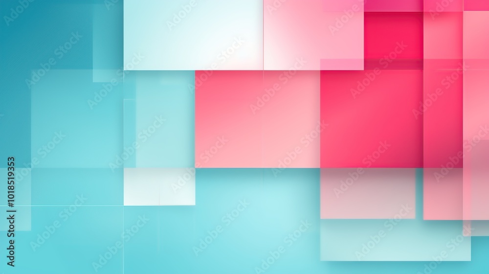 Abstract background with overlapping pink and blue squares. Modern geometric design concept. Abstract background with overlapping pink and blue squares. Modern geometric design concept.