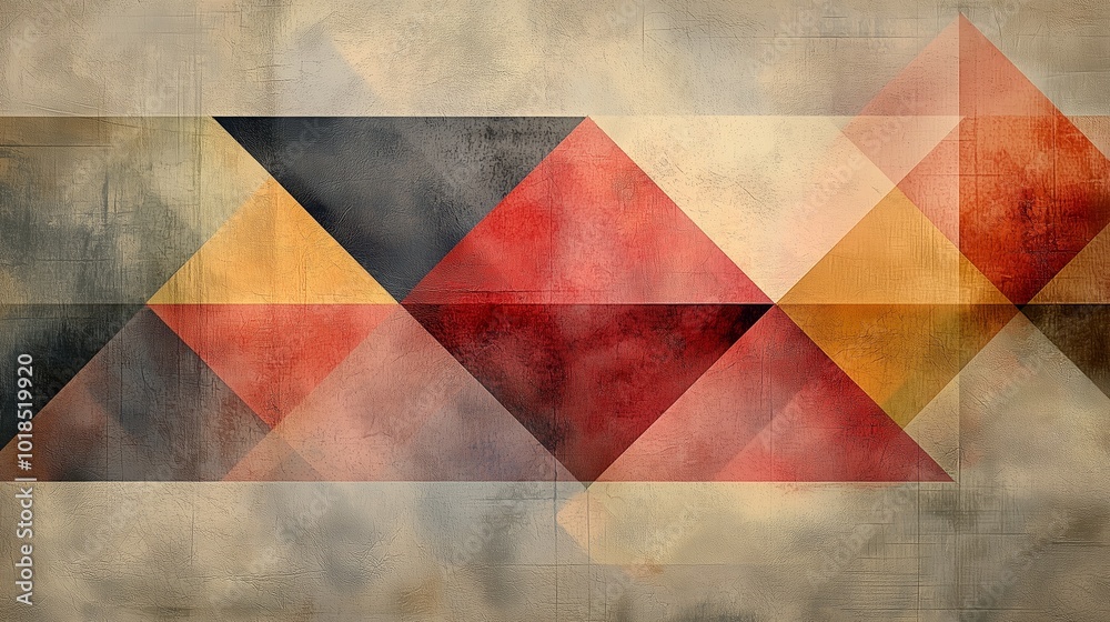 Fototapeta premium Abstract Geometric Pattern in Muted Earthy Tones