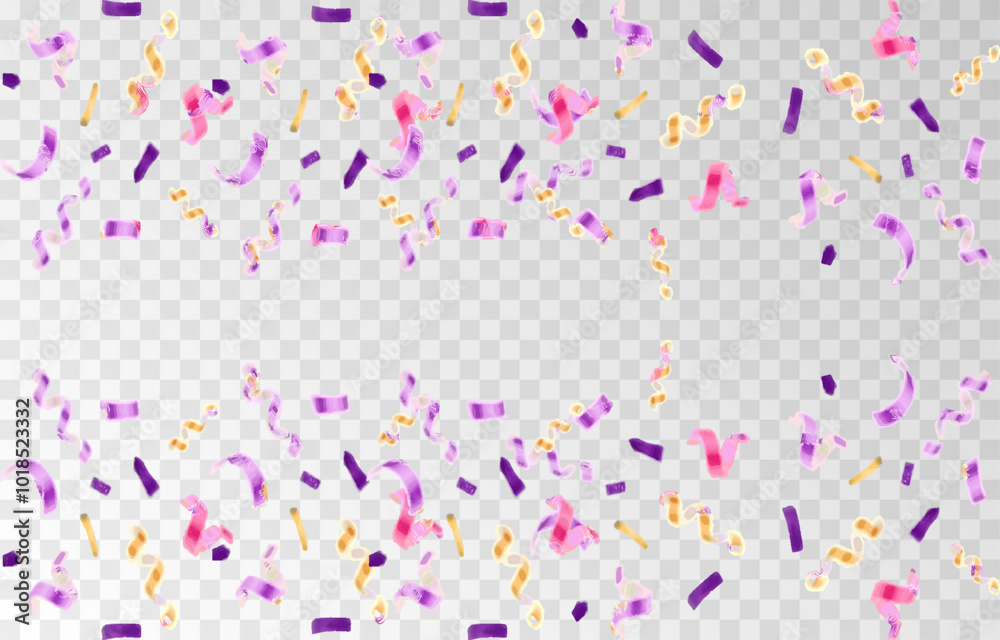 Vector confetti png. Confetti falls from the sky. Glittering confetti on a transparent background. Holiday, birthday. Vector confetti png. Confetti falls from the sky. Glittering confetti on a transparent background. Holiday, birthday.