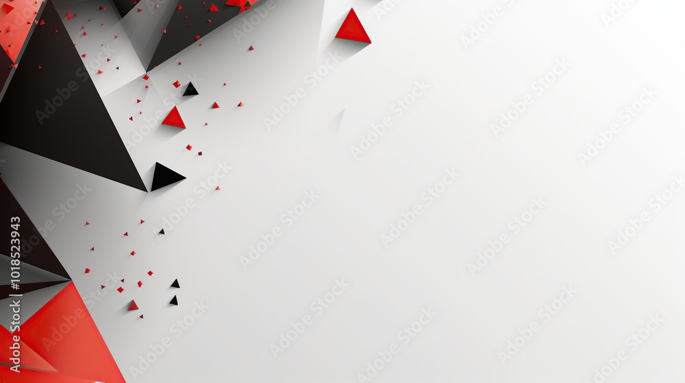 Abstract Geometric Shapes in Red, Black and White. Modern Design Background with Copy Space Abstract Geometric Shapes in Red, Black and White. Modern Design Background with Copy Space