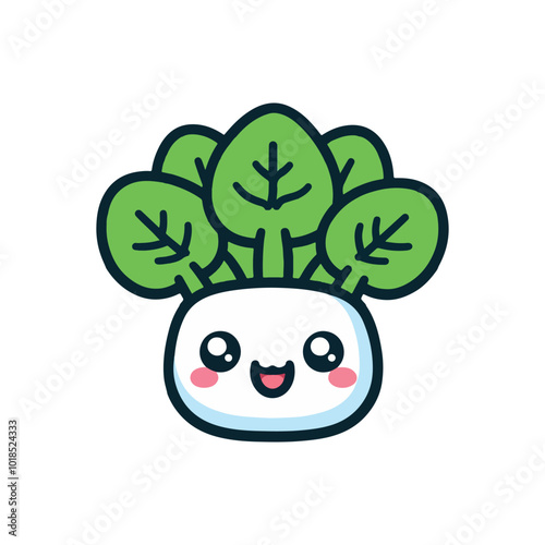 kawaii Spinach vector
