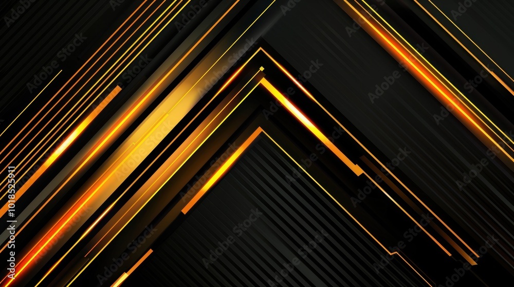 Obraz premium Abstract Geometric Background with Golden Lines