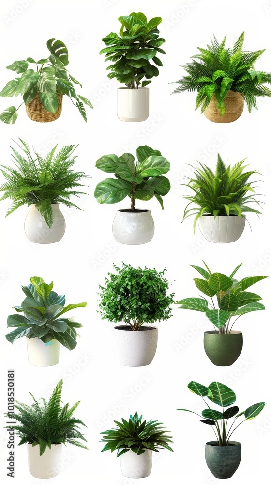 Minimalist Desk Decor: Plants on White Minimalist Desk Decor: Plants on White
