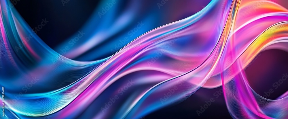 custom made wallpaper toronto digitalColorful Abstract Background with Twisted Ribbon Shapes. AI generated illustration