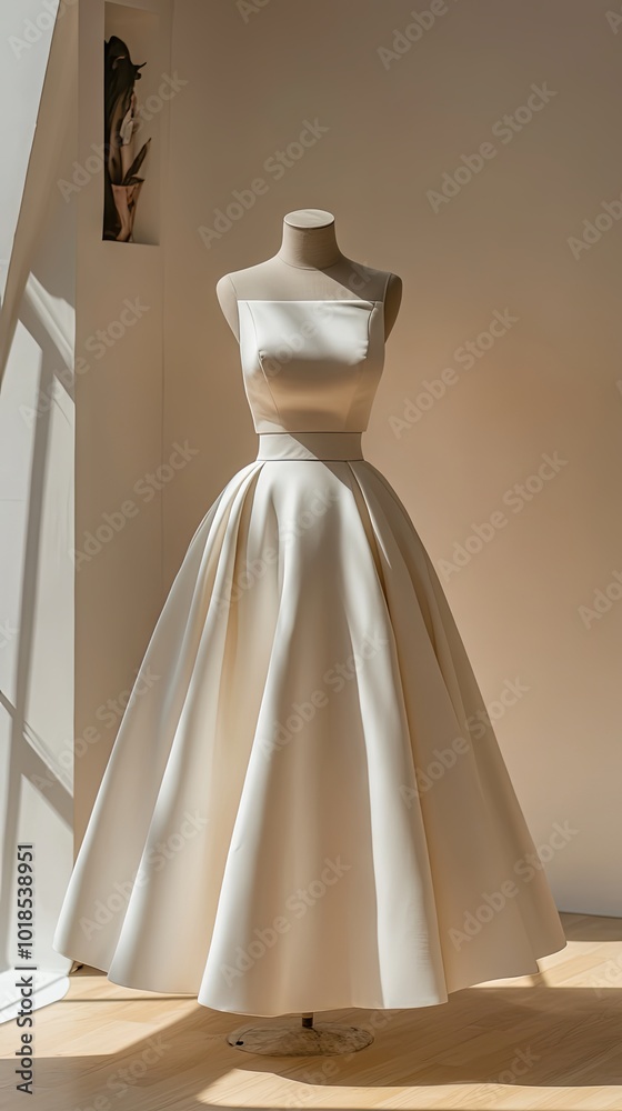 Elegant White Satin A-Line Wedding Dress