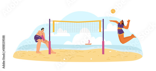 Beach volleyball.