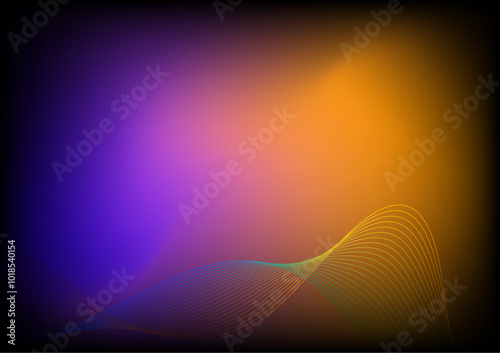 Abstract gradient dynamic 3D fluid curve. Gradient blend line. Futuristic background for wallpaper, banner , web and etc. vector backgrounds. Modern design with bright waves flow in motion, dynamic mu