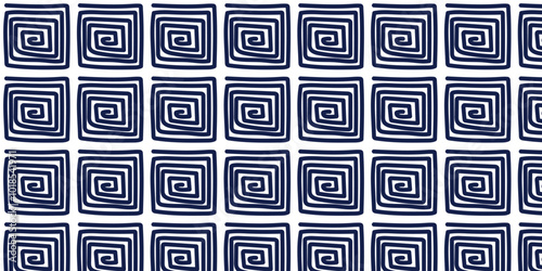 Abstract blue box pattern on white background
