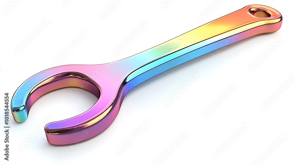 Rainbow Wrench Tool Isolated on White Background Rainbow Wrench Tool Isolated on White Background