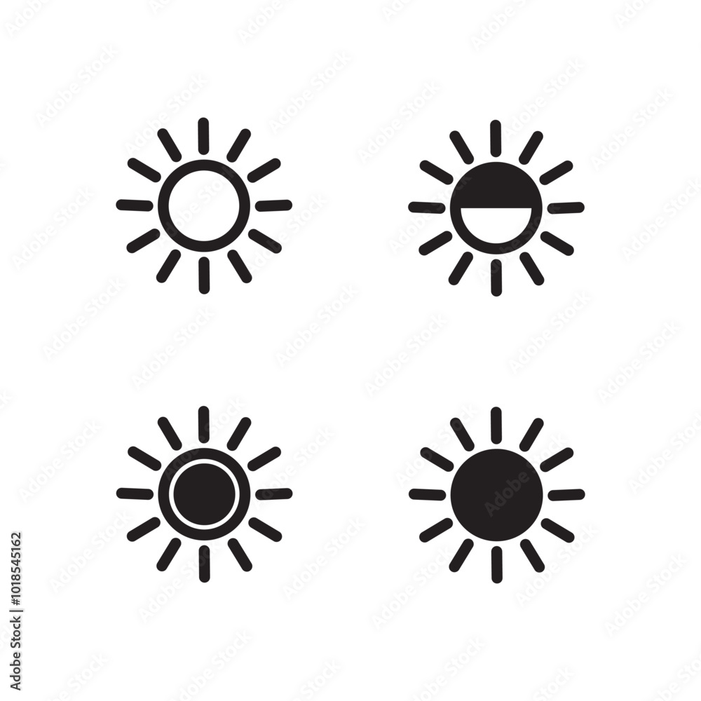 Sun icons| Sunshine vector sign| Vector illustration, isolated on white background.
Sun icons| Sunshine vector sign| Vector illustration, isolated on white background.