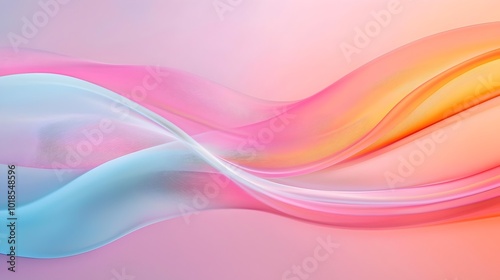 Vibrant Fluid Motion of Shimmering Light Waves - Abstract Background with Colorful Streaks in Dynamic Energy Flow