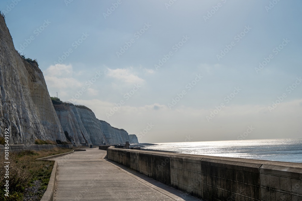 view of The Undercliff Walk from Brighton to Saltdean a seawall at the base of the cliffs to protect the coastline which opened in 1933 view of The Undercliff Walk from Brighton to Saltdean a seawall at the base of the cliffs to protect the coastline which opened in 1933