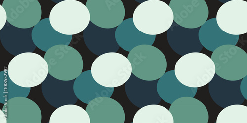 Green oval pattern with black background