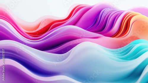 Abstract Colorful Waves photo