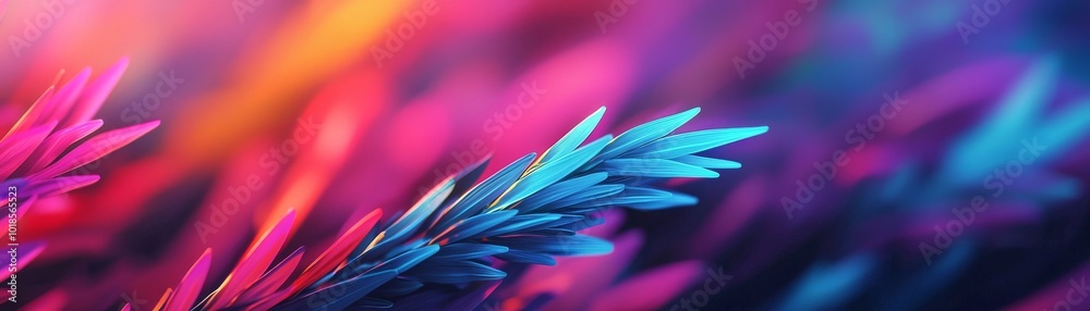 Vibrant and colorful abstract foliage with dynamic lighting effects. Vibrant and colorful abstract foliage with dynamic lighting effects.