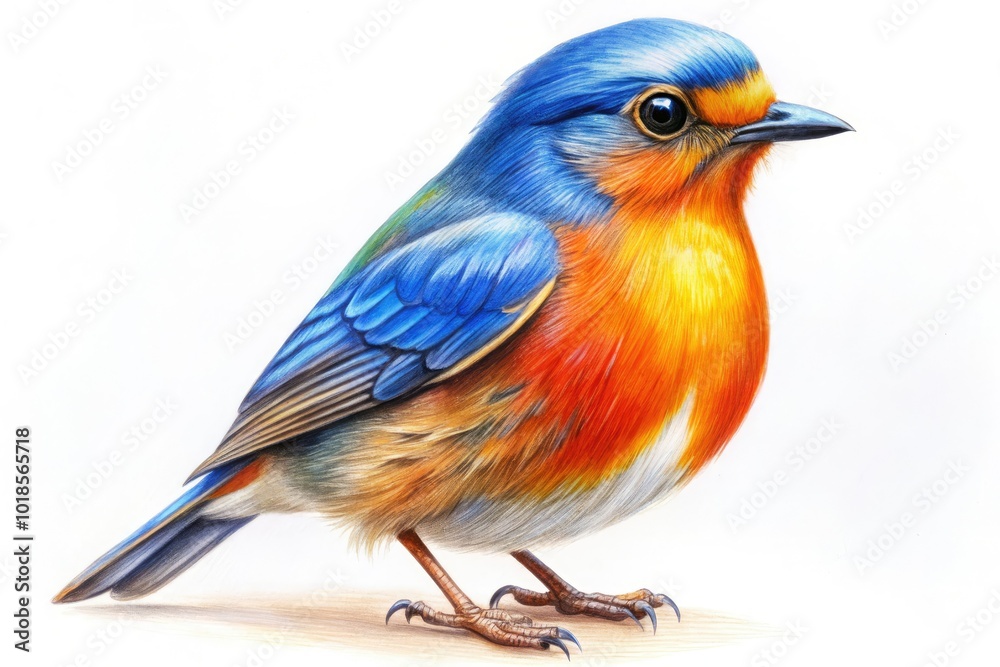 Fototapeta premium Create a charming bird drawing with this easy guide! Perfect for beginners, this tutorial is ideal for art projects and educational activities at any age.