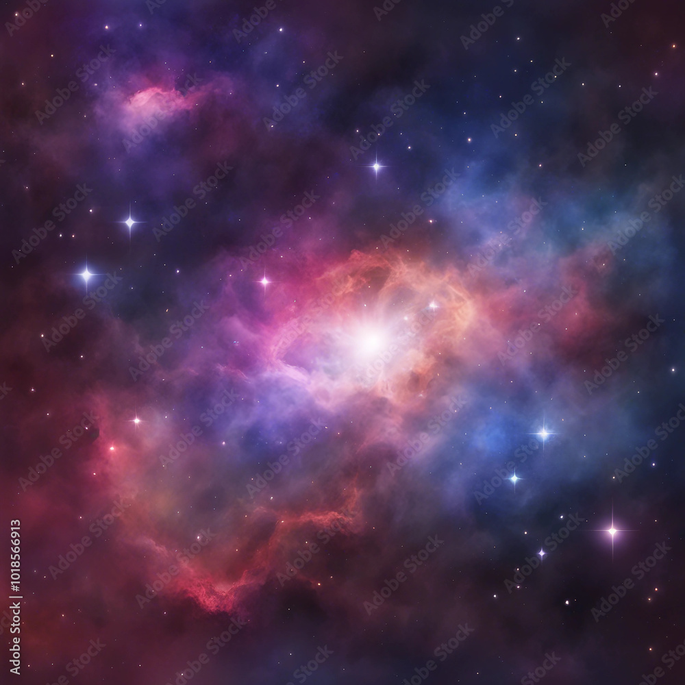 Fototapeta premium galaxy nebula outer space illustration background