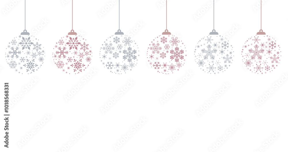 雪の結晶のクリスマスボール素材