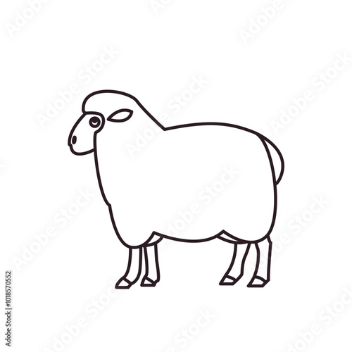 sheep symbol sign icon vector illustration animal cute ram ewe