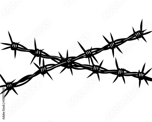 Barbed Wire silhouette ,Barbed Wire vector illustration