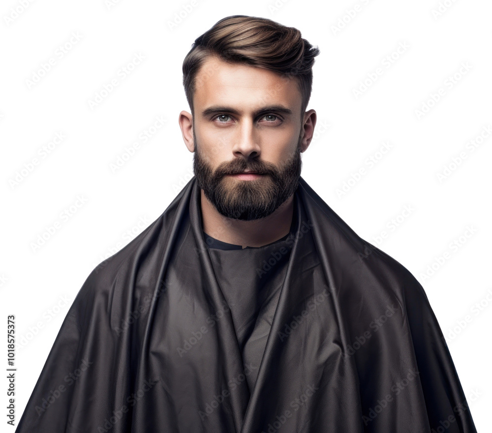 Fototapeta premium PNG Portrait fashion beard adult.