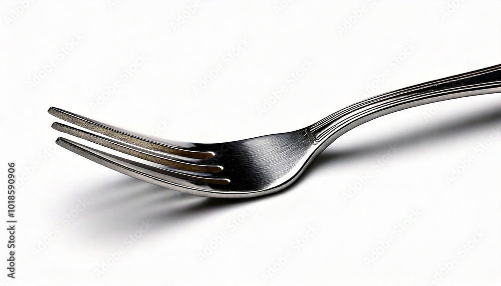 Fork on white background close up Fork on white background close up