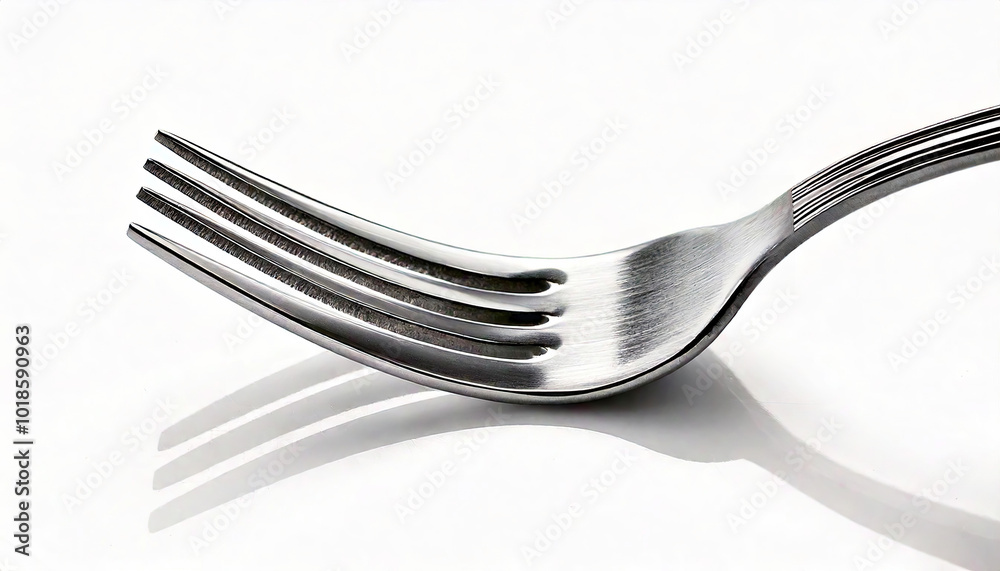 Fork on white background close up Fork on white background close up