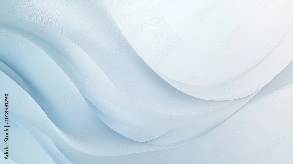 Fototapeta premium Abstract Blue and White Wavy Background