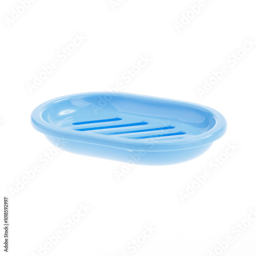 Set open soap dishes from different views isolated